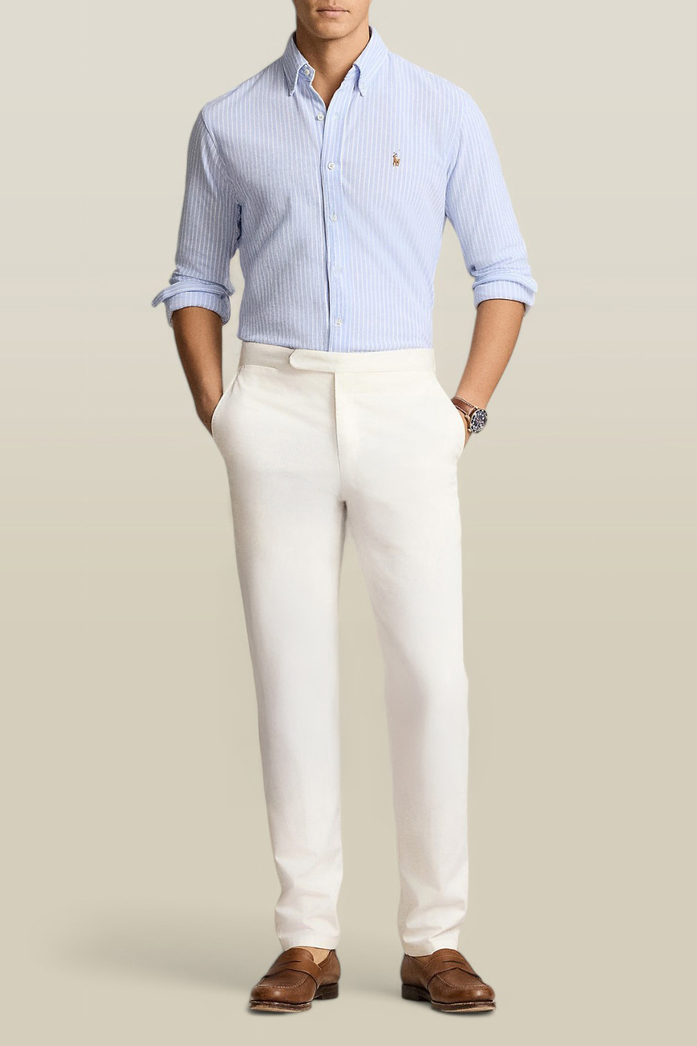 תמונת כל הלוק של חולצת כפתורים